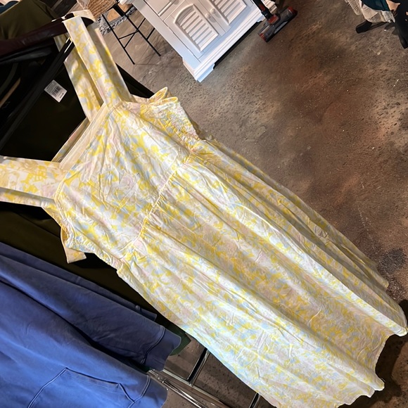 The Nines by HATCH Tank Maternity Dress Yellow Floral - Picture 2 of 6